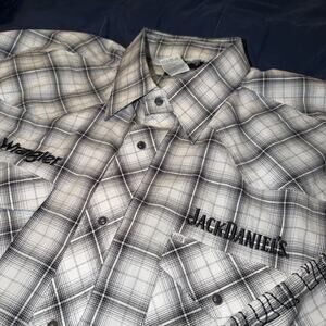 Wrangler Jack Daniels Pearl Snap Shirt Mens 2XL Western